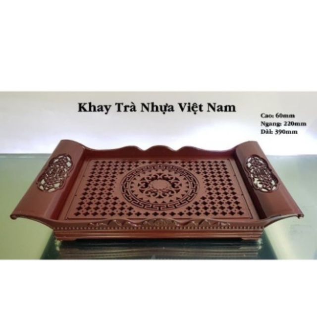 Khay đựng ấm chén giả gỗ