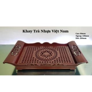 Khay đựng ấm chén giả gỗ