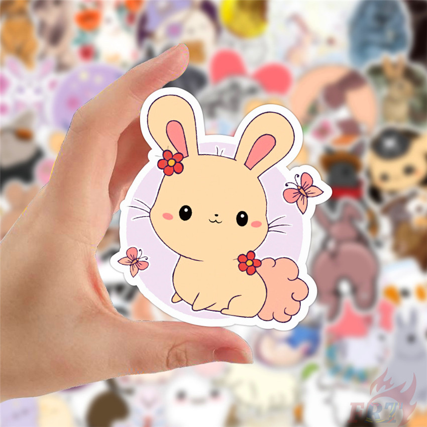 ❉ Cute Funny Rabbit Bunny Series 01 Stickers ❉ 50Pcs/Set DIY Fashion Waterproof Decals Doodle Stickers