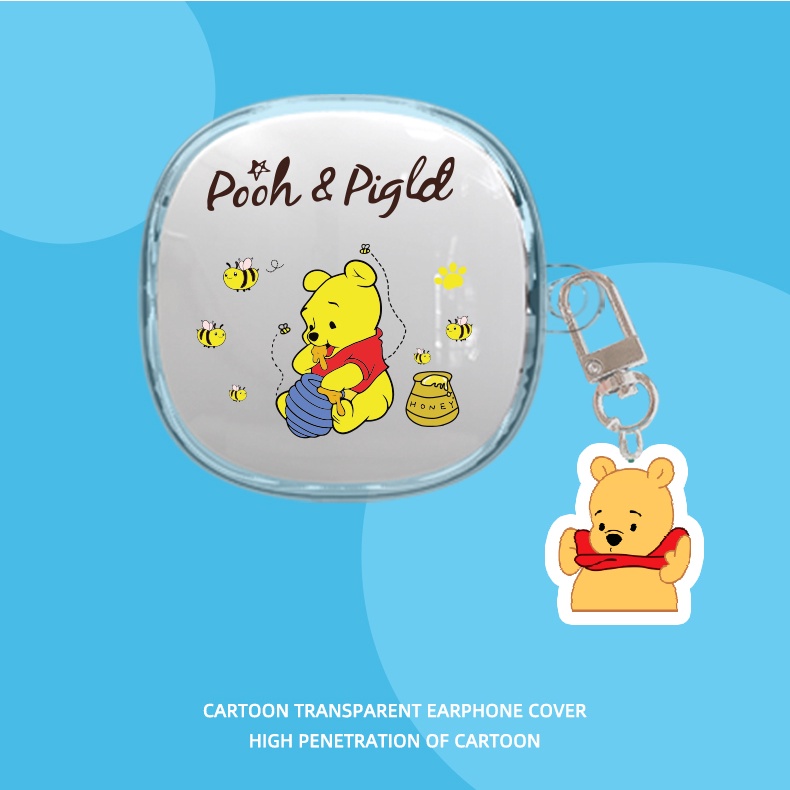 Vỏ Bọc Hộp Sạc Tai Nghe Baseus Bowie Wm02 Bằng TPU Mềm Trong Suốt Chống Sốc Kèm Móc Treo