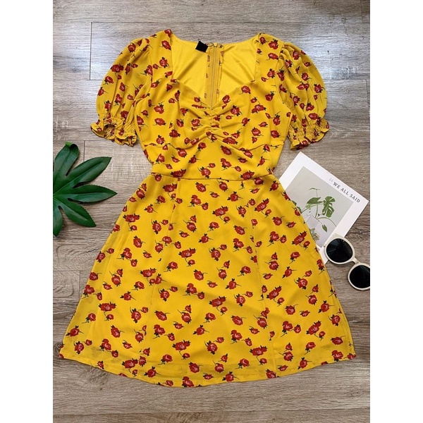 ĐẦM HOA XÒE FORM CHỮ A NỊNH DÁNG, TÔN DA CỰC XINH