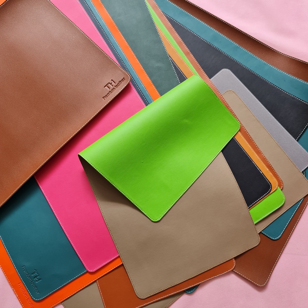 Thảm da, tấm lót da trải bàn làm việc TH Deskpad kiêm bàn di chuột mouse pad da size lớn  60x120,50x100