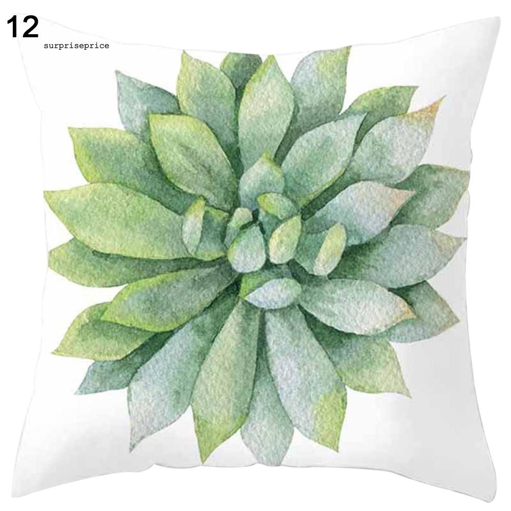 Vỏ gối in hình cây xương rồng nhiệt đới thời trang