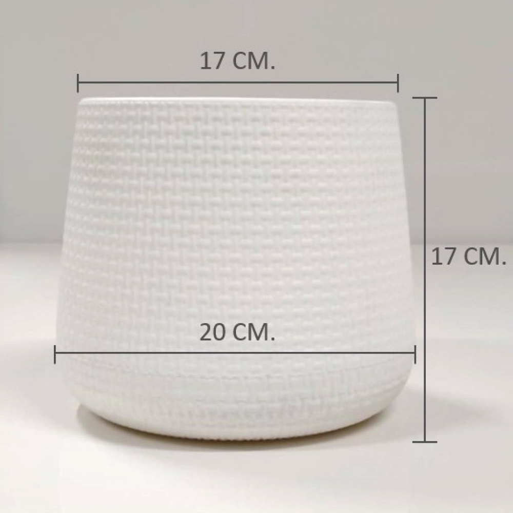 Homebase SPRING Chậu trồng cây NELLA 17CM W17xD17xH17 màu trắng