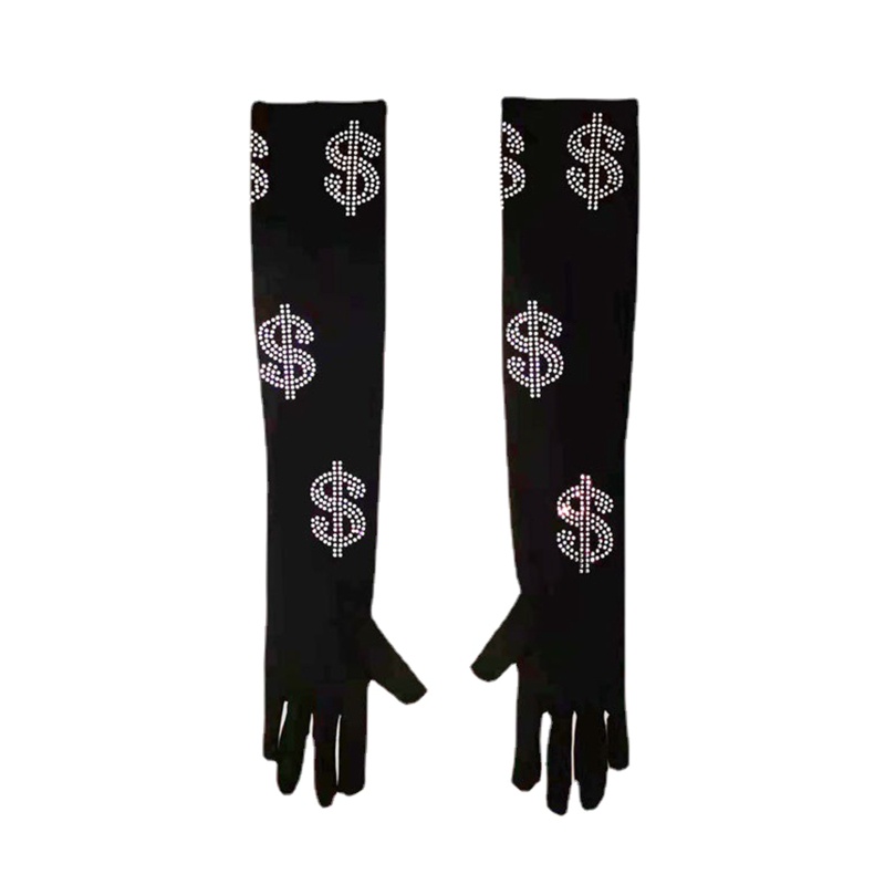 Găng Tay Lưới Hở Ngón Đính Đá Trang Trí Quyến Rũ Cho Các Hoạt Động Ngoài Trời