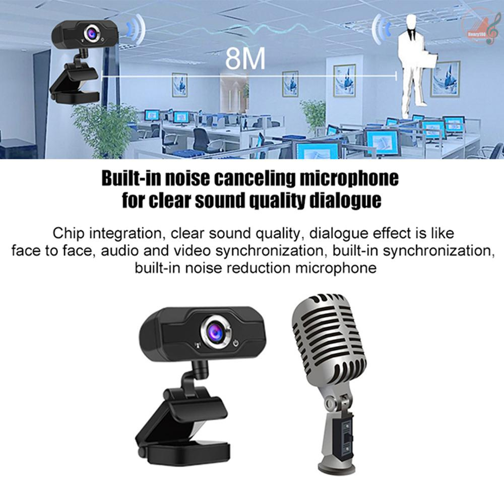 ViBAO K68 1080P High Definition Fixedfocus Webcam USB 2.0 Web Camera with Microphone
