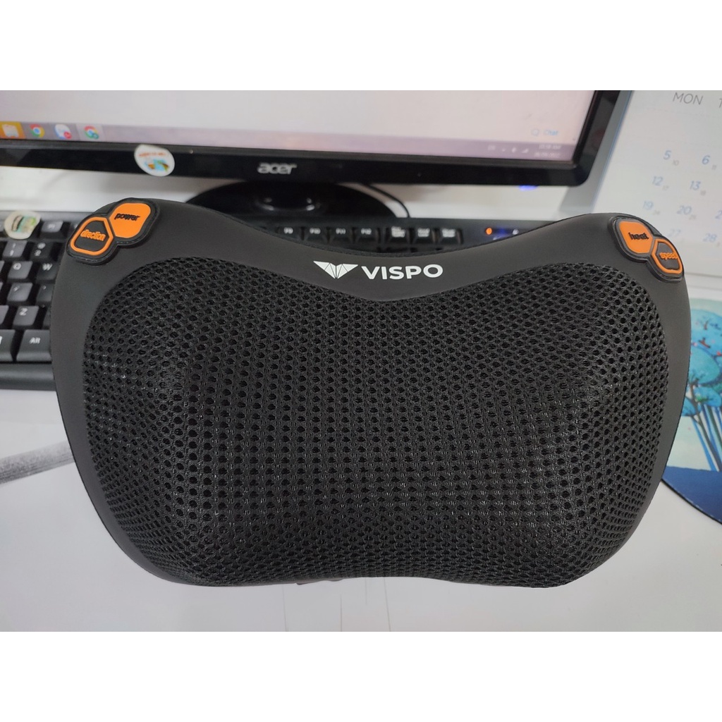 Gối massage cổ vai gáy lưng eo Vsport VP-G23, 4 bi xoay kèm chế độ nhiệt hồng ngoại