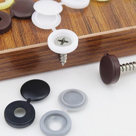 Set bộ 10 Nắp Nhựa bake Vít Bảo Vệ nút che đậy chụp đầu Ốc bu long Nội Thất vách cửa tapi Xe Hơi ô tô 5mm 5 ly màu đen