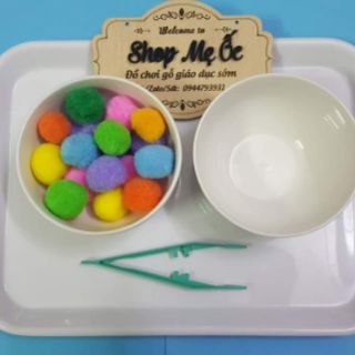 Kẹp nhựa gắp pompom