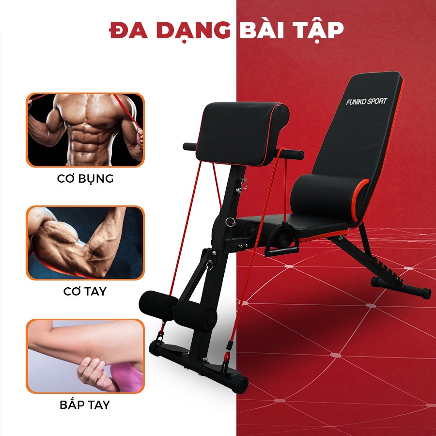 Bảo hành 5 ghế tập gym Funiko Z9-Hỗ trợ tập gym hiệu quả,chất lượng