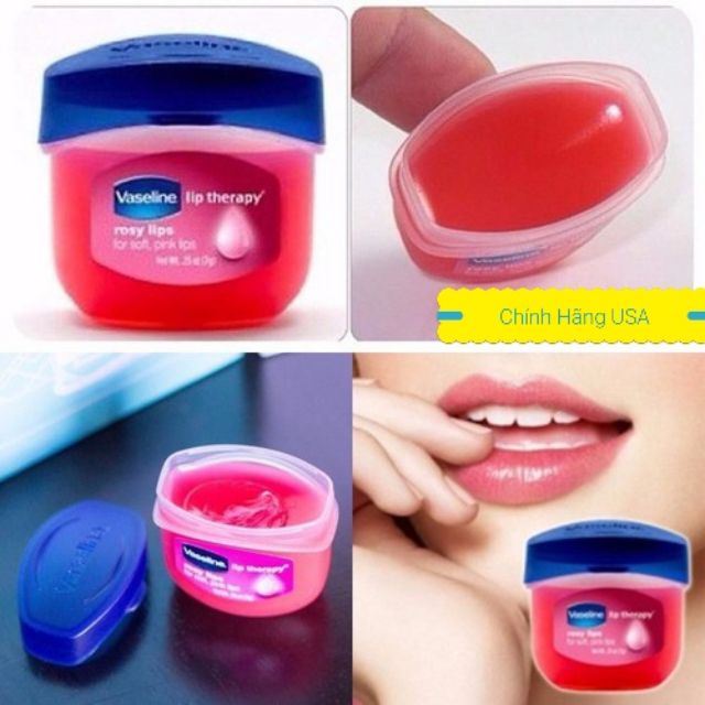 Sáp dưỡng môi  Vaseline Rosy Lips Therapy 7g. USA