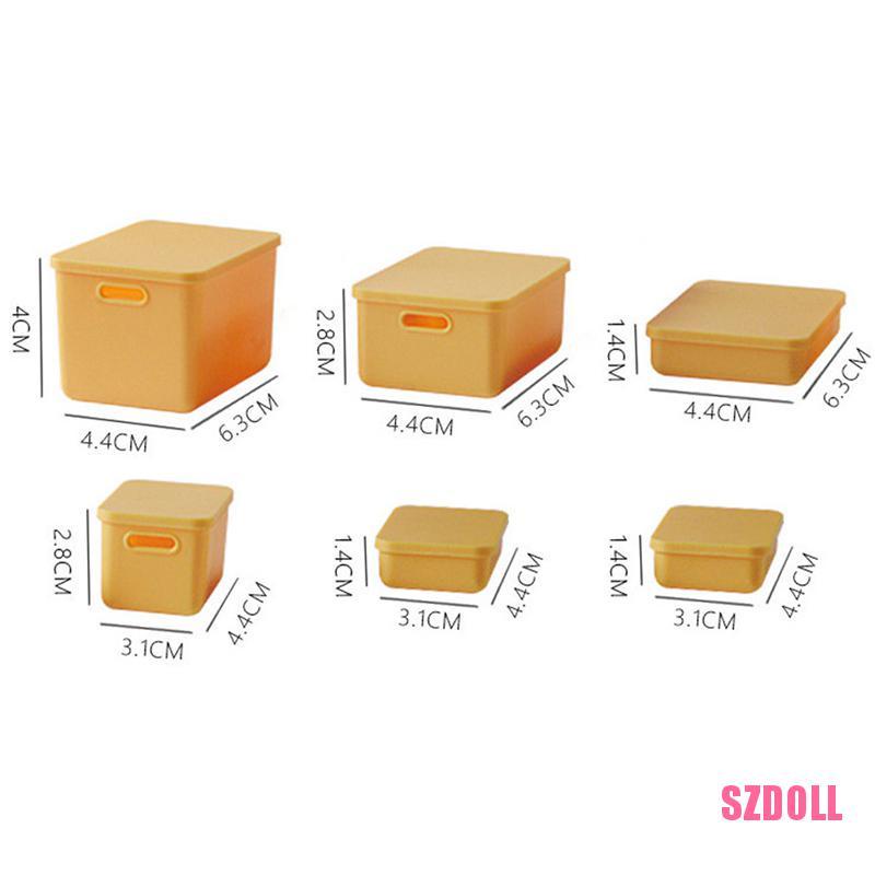 Set 6 Hộp Nhựa Mini ts3SZDOLL Cho Nhà Búp Bê Tỉ Lệ 1:6 1:12