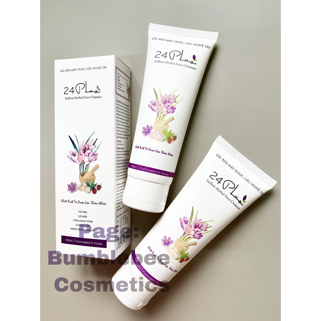 Gel Rửa Mặt Nhụy Hoa Nghệ Tây 24 Plus