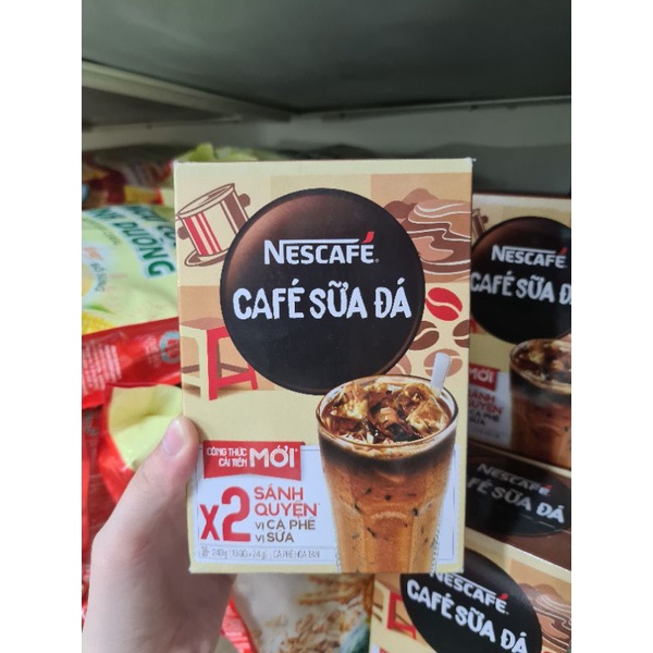 Cà phê Nescafe sữa đá hộp 10 gói 240g