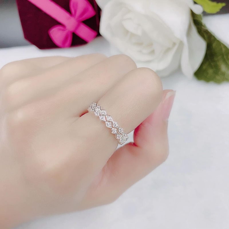 Nhẫn bạc nữ  DaLiA Jewelry biểu đồ hình sin cá tính