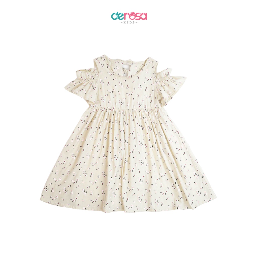 Váy cho bé gái DEROSA KIDS họa tiết hoa nhí chất liệu cotton từ 3 đến 8 tuổi KD030-507