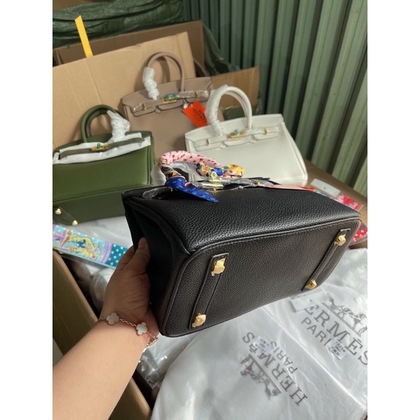 Túi Hm birkin tay cầm tặng kèm khăn size 25