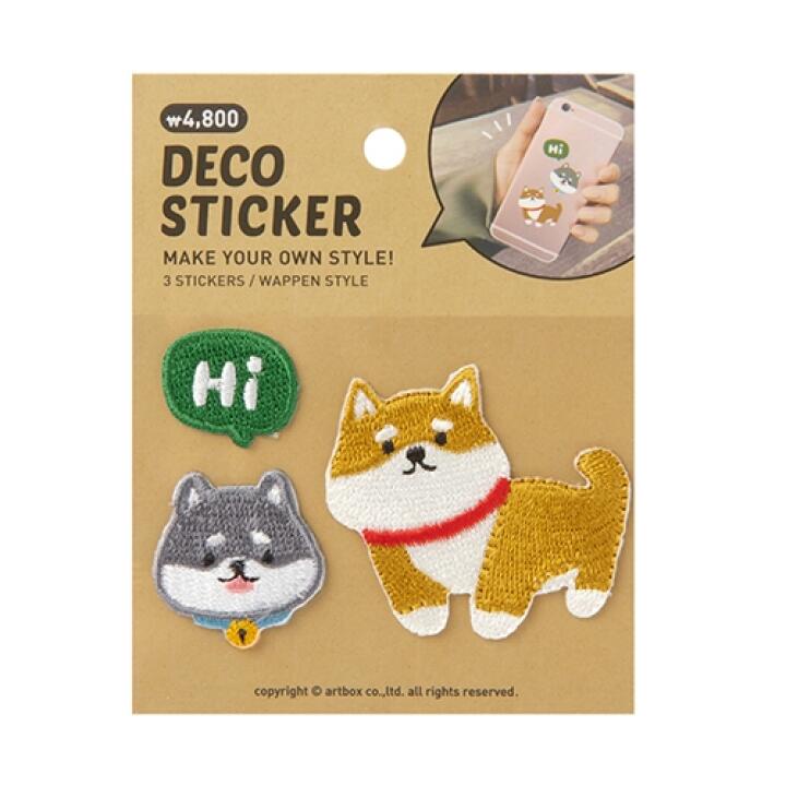 Set Miếng Dán Deco Sticker ARTBOX Hàn Quốc Hình Cặp Đôi Cún Shiba