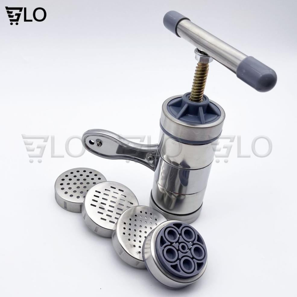 Rẻ Khuôn Máy Ép Làm Bún Tươi, Mỳ Sợi, Mì Nui Mini 5 Đầu Cắt Inox Cho Nhà Bếp Gia Đình