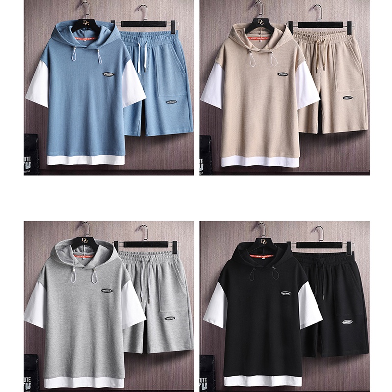 Bộ Đồ Nam Nữ Unisex Ngắn Tay Có Mũ Mùa Hè Thời Trang MixstoreNo QA NAM 1000109V6