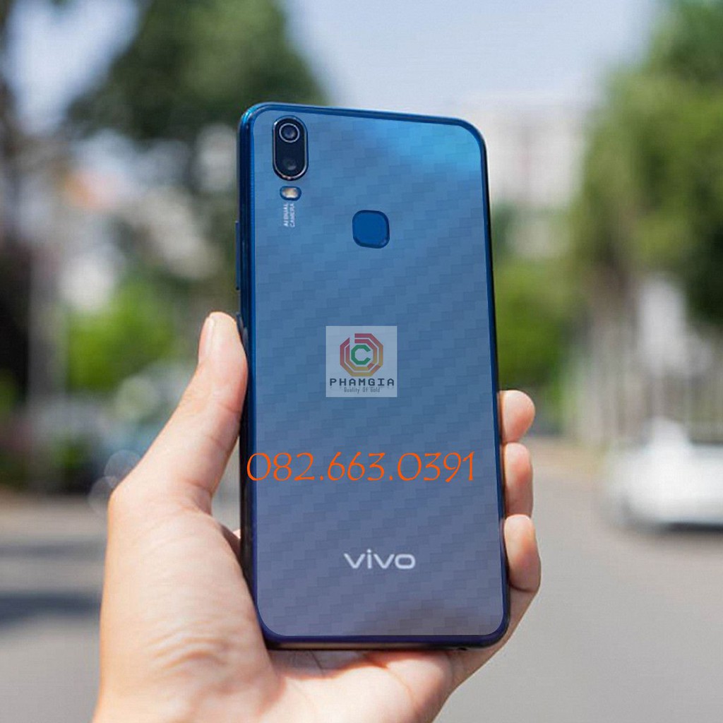 Miếng dán mặt lưng skin carbon Vivo Y3/ Y11 2019