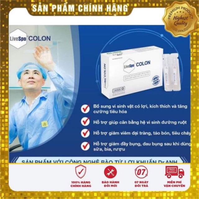 COLON - Bào Tử Lợi Khuẩn Dành Cho Người Viêm Đại Tràng , Tiêu Chảy Thường Xuyên , Chướng Bụng Đầy Hơi