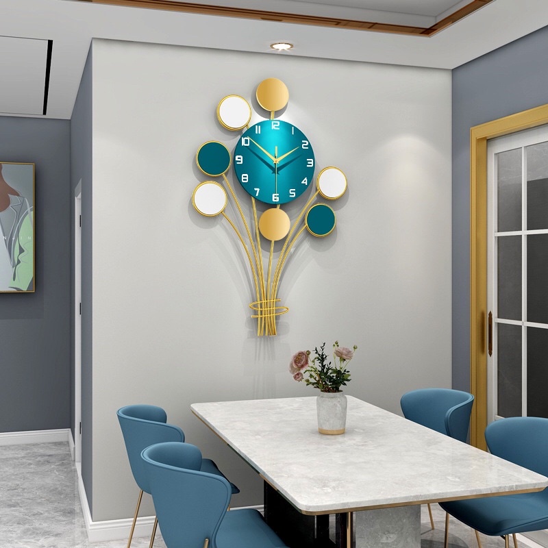 Đồng hồ treo tường nghệ thuật hình quả bóng bay T3HOME sang trọng 2021 kim trôi yên tĩnh trang trí phòng khách quà tặng
