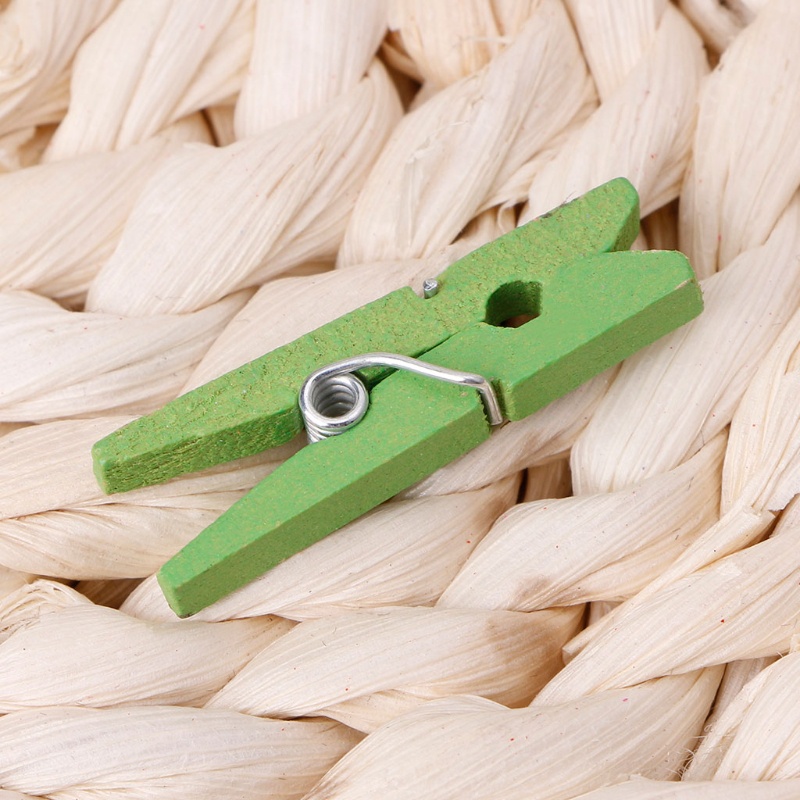 Set 100 Kẹp Gỗ Mini 30mm Dùng Treo Ảnh Trang Trí Tiệc Cưới
