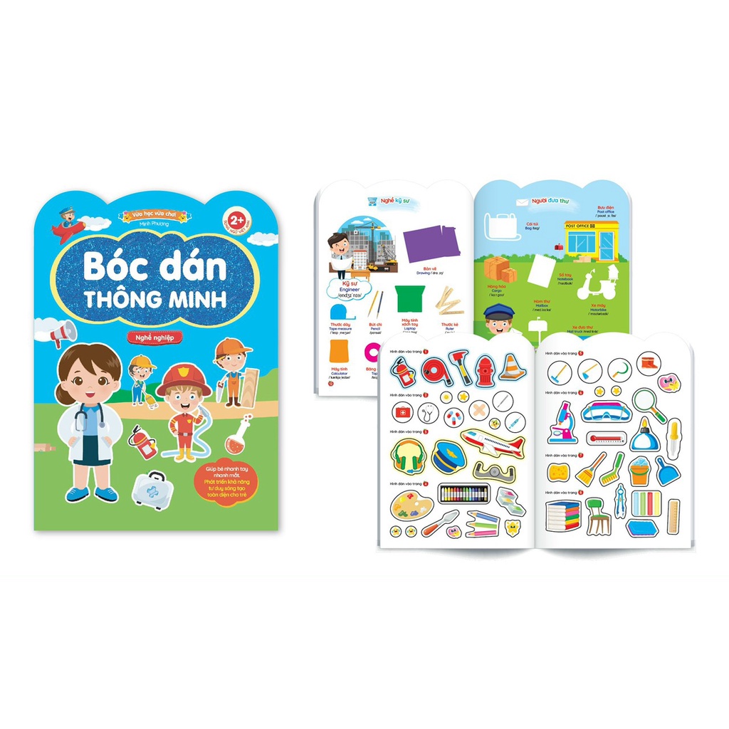 Sách - Đồ Chơi Bóc Dán Thông Minh Cho Bé 6 Chủ Đề Vừa Học Vừa Chơi - Dành Cho Trẻ Từ 2 Tuổi - 6 Cuốn - V BD 02