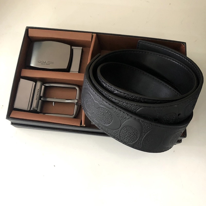 Dây nịt, thắt lưng Coach nam da thật cao cấp thơi trang - 2 mặt đi kèm full hộp đủ mẫu mới 100%