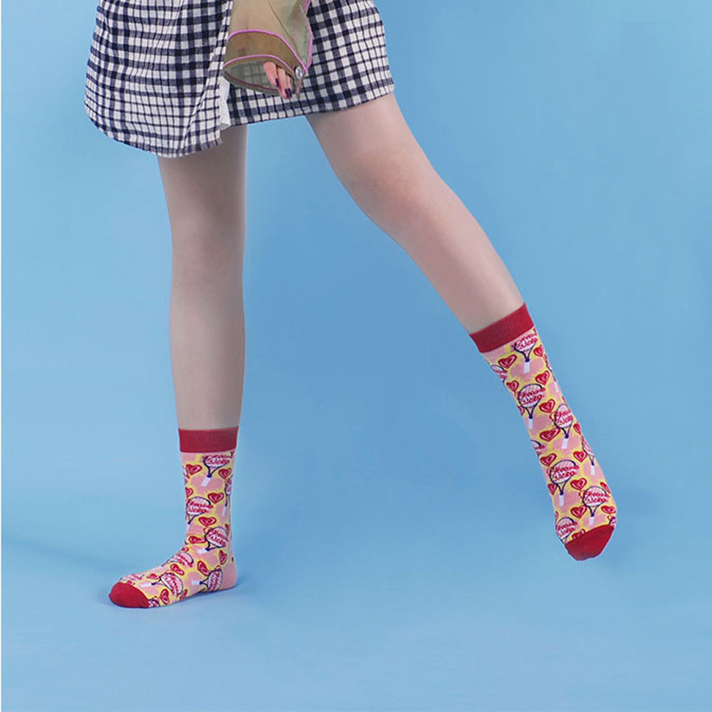 BACK2LIFE Women Socks Plaid Hosiery Female Middle Tube Socks Cotton Socks Streetwear Elastic Fashion Girls Sports Breathable Cartoon | BigBuy360 - bigbuy360.vn