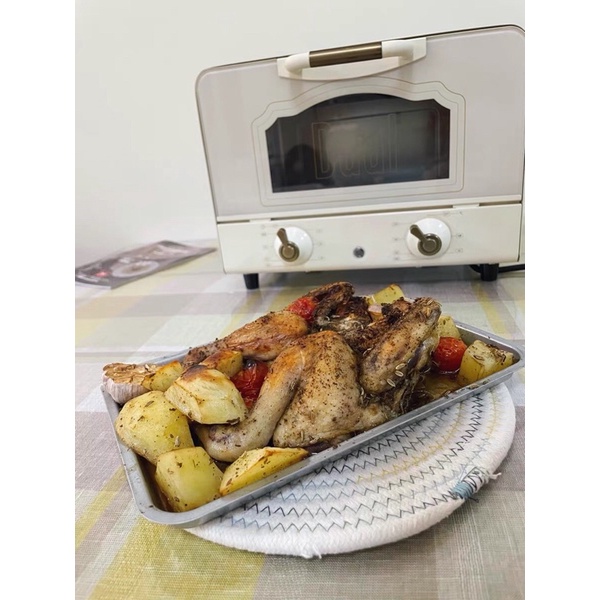 Lò nướng Dual DIK83 phong cách retro, hoàng gia 10L
