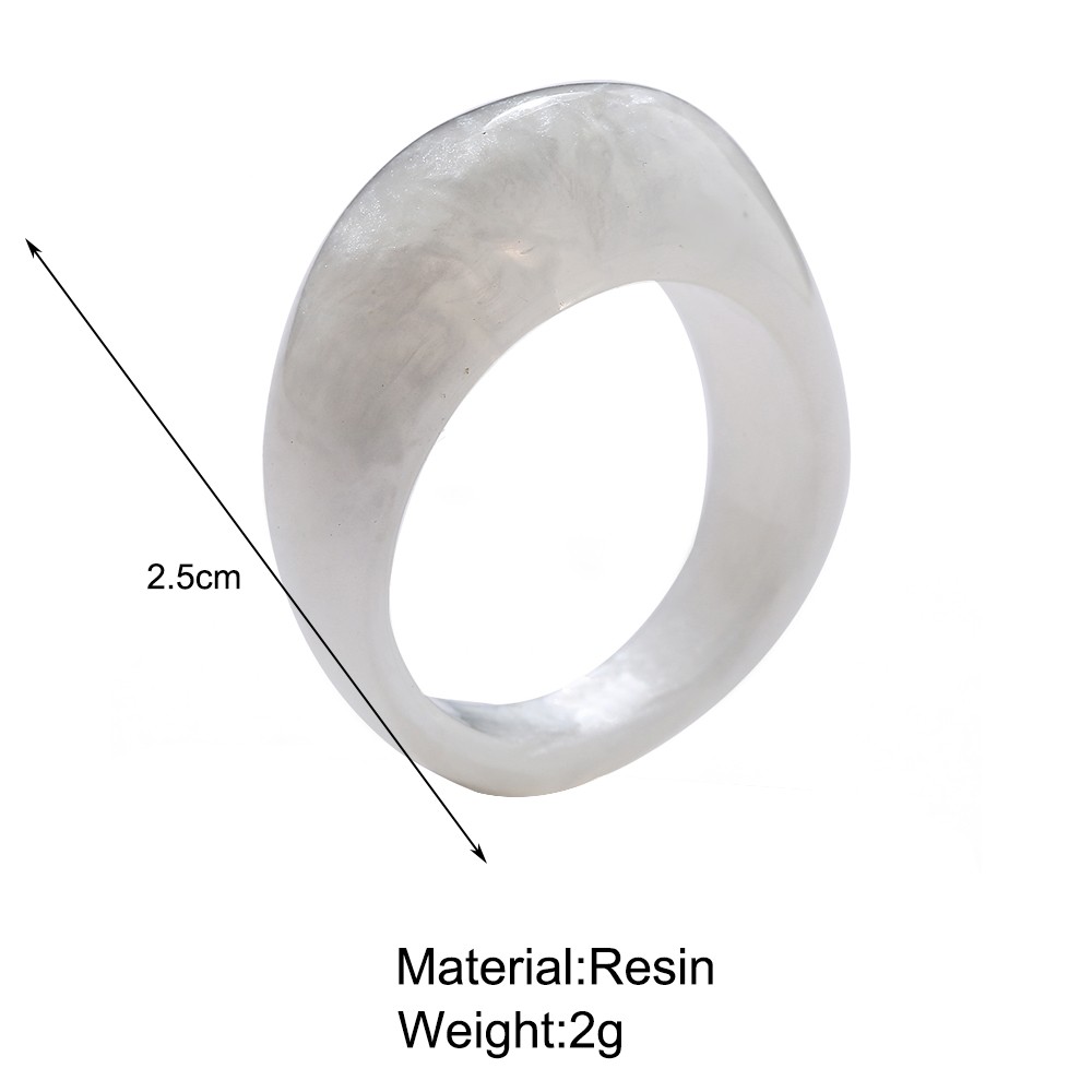 IF ME Nhẫn nữ bằng nhựa resin đơn giản độc đáo thời trang