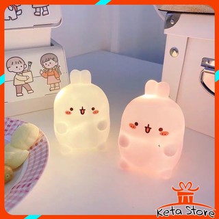 Đèn led để bàn trang trú decor phòng ngủ hình thỏ đáng yê