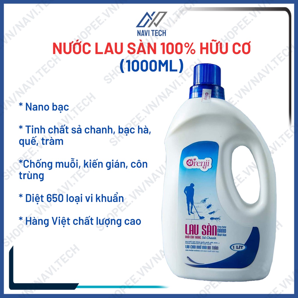 Nước lau sàn hữu cơ Orenji, NanoS cho Robot hút bụi lau nhà ECOVACS DEEBOT / ILIFE / XIAOMI / LIECTROUX/ DREAME