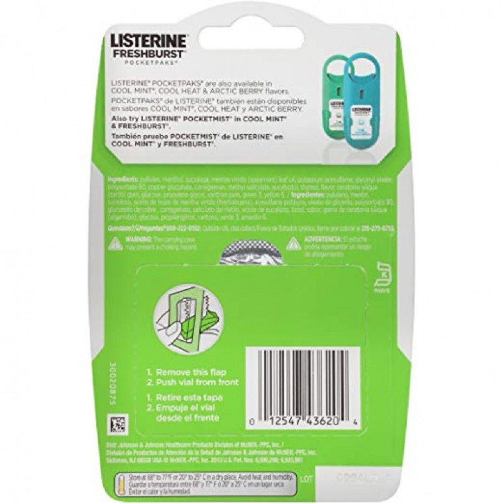 Miếng Ngậm Thơm Miệng ⭐️FREESHIP⭐️ Listerine Pocketpacks (vỉ 3 hộp x 24 miếng) date 2023