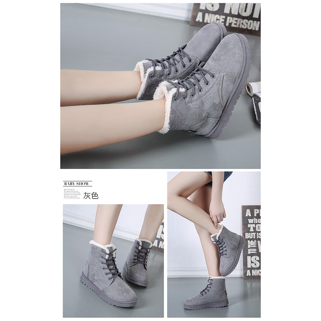 Giày Nữ Cao Cổ Lót Lông Hàng Quảng Châu Cao Cấp Chất Đẹp | BigBuy360 - bigbuy360.vn