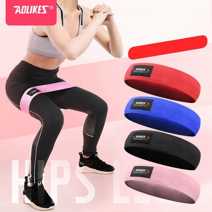 Dây đai kháng lực đàn hồi tập mông, yoga, gym chính hãng Ao.likes