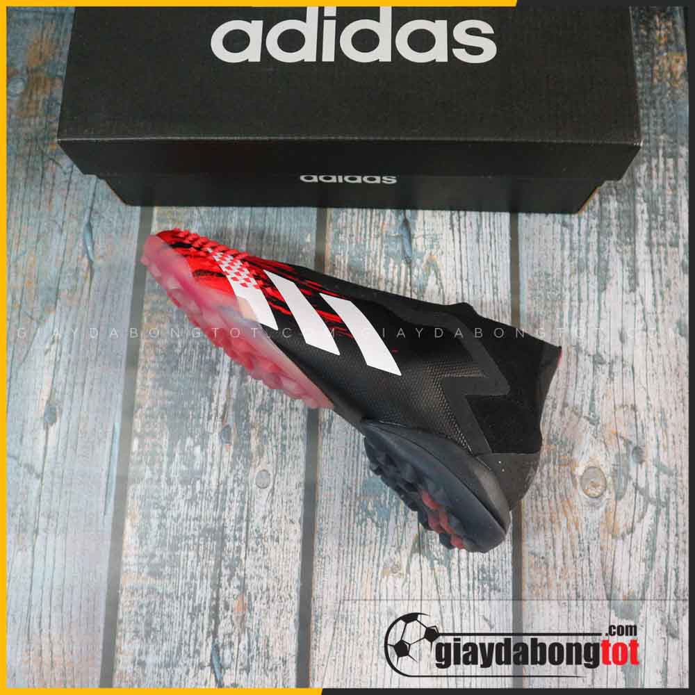 [Adidas giày]Giày đá banh không dây Adidas Predator 20+ TF màu đen đỏ | [Ảnh thật 100%] [Shop uy tín ?