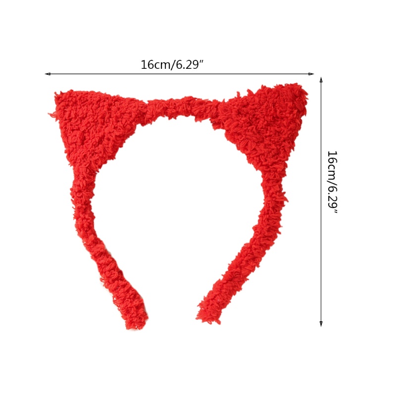 Flgo Băng Đô Cài Tóc Trang Điểm Hình Tai Mèo Siêu Bền Cho Nữ