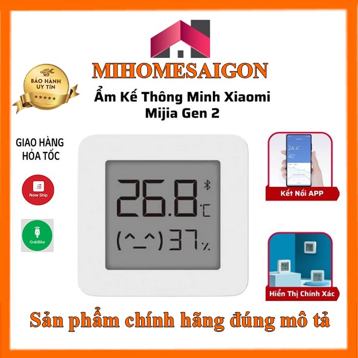 Nhiệt kế cảm biến đo độ ẩm Xiaomi Mijia thế hệ 2 (gen2) | Ẩm kế xiaomi gen 2 thế hệ mới | MIHOMESAIGON