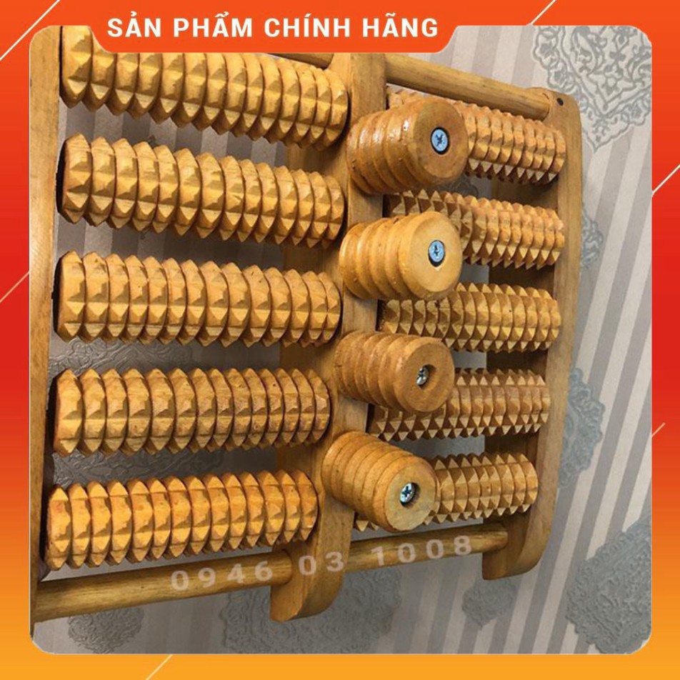 Bàn lăn chân gỗ 🌸FREESHIP🌸 Bàn mát xa chân bằng gỗ 5 hàng cao cấp (M1)