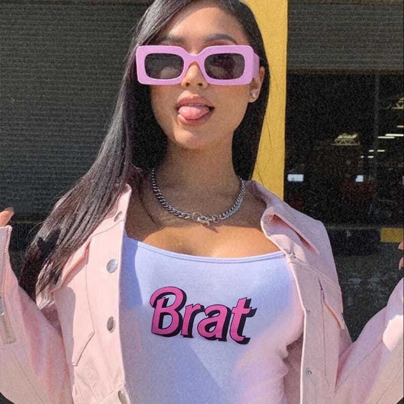 Áo croptop nữ hai dây mềm mại thời trang Harajuku Nhật Bản