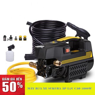 Máy rửa xe mi ni gia đình áp lực cao 2300W.tặng bình bọt.HÀNG CÔNG TY.bảo hành 6 tháng hoàn toàn thực tế