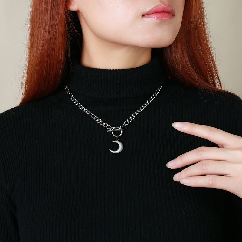 Vnox vòng cổ Mặt Trăng Khuyết Phong Cách Boho Thời Trang