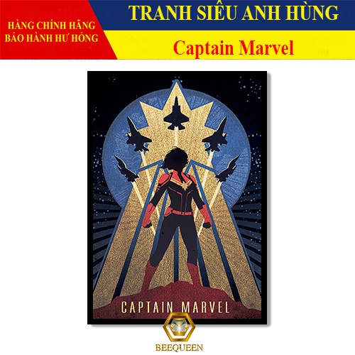 [MS51-75] Tranh Siêu Anh Hùng Captain Marvel - Đại úy Marvel