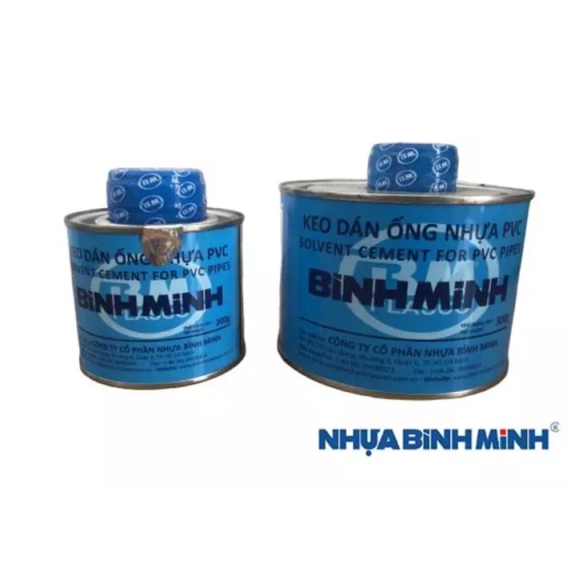 KEO DÁN ỐNG NHỰA BÌNH MINH LON 200g - 500g