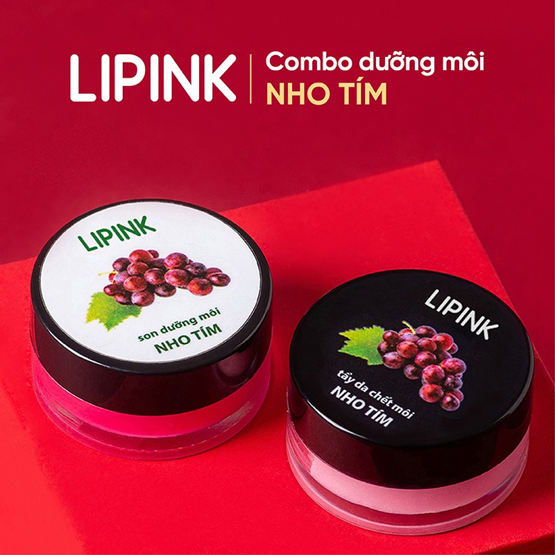 Combo dưỡng môi LIPINK Nho Tím -Son dưỡng môi MỀM MỊN - CĂNG HỒNG ngăn ngừa bong tróc, dưỡng hồng môi | BigBuy360 - bigbuy360.vn