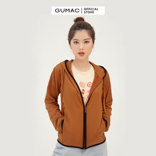 Áo khoác nữ chống nắng phối viền GUMAC thiết kế năng động đủ màu AB364