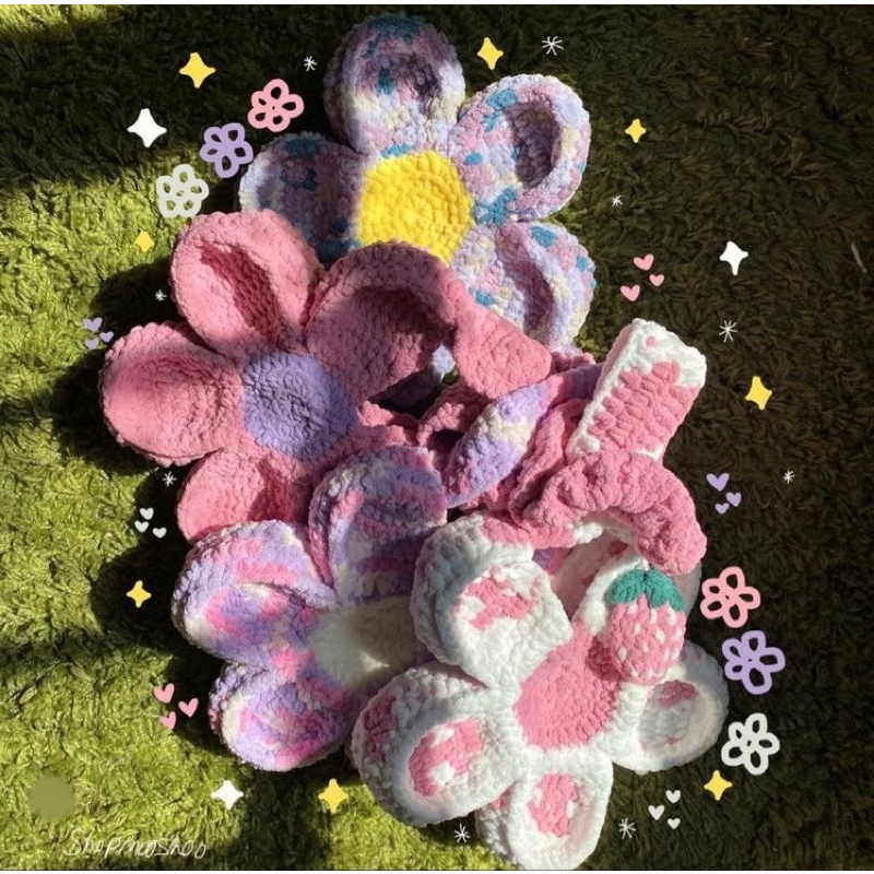 TÚI LEN BÔNG HOA MIX LOANG - BLOOM FLOWER BAG